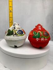 Japanese Clay Bell Ceramic Dorei Asian Antiques  old Mt Kongo 5.9x3.1x3.5inch
