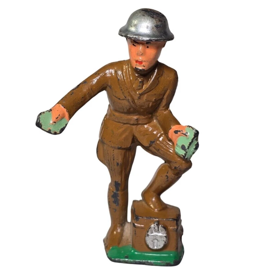 Figura de plomo antigua de colección M86 Manoil Toy Soldier Paymaster M 86 Dimestore Foto 1 de 4