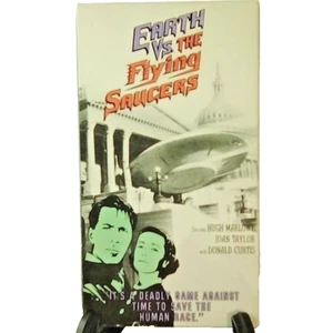 Earth Vs. the Flying Saucers VHS Hugh Marlowe B&W - Picture 1 of 3
