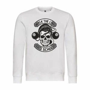 Herren Sweatshirt Pullover Walk the line Musik rock n roll Rockabilly oldschool - Bild 1 von 6