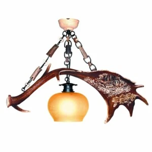 Real Gamo Horn Ceiling Spider. Lights: 1xE27 M: 60x30x50cm 1529 - Picture 1 of 1