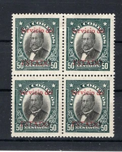 CHILE 1930-36 SERVICIO DEL ESTADO Sc.O33 block of 4 2 MNH/ 2MH SOFICH O20 - Picture 1 of 1
