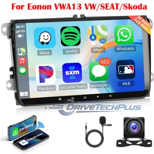 9" IPS Android 13 Car Stereo GPS Navigation Radio CarPlay For Volkswagen VW Seat - Picture 1 of 12