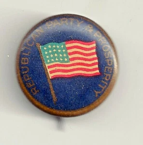 1908 WILLIAM H. TAFT REPUBLICAN PARTY PROSPERITY Pin ~ Campaign pinback button - Picture 1 of 2