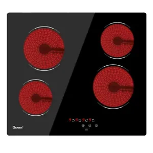 GIONIEN 60cm Ceramic Hob 4 Zone Electric Hob, Built in Electric Cooker Hob - Picture 1 of 10