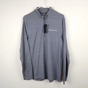 Travis Mathew Pullover Mens Medium Grey Heather Crestview 1/4 Zip Jacket NWT - Picture 1 of 10