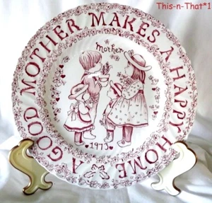 Vintage Crownford China Signed Norma Sherman Mother Plate Made in England - Picture 1 of 3
