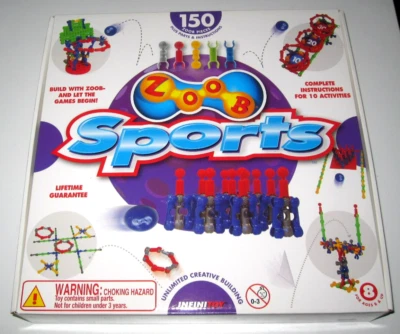 Infinitoy ZOOB SPORTS 150 Piece Building Set + Instructions Family Activities - Image 1 of 3