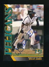 2004 Choice Myrtle Beach Pelicans #16 Willie James signed auto autograph tough
