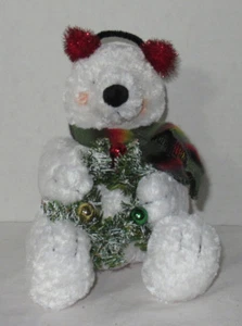 Russ Berrie Peluche Oso Polar FLURRIE 8" Invierno Navidad Decoración - Imagen 1 de 7