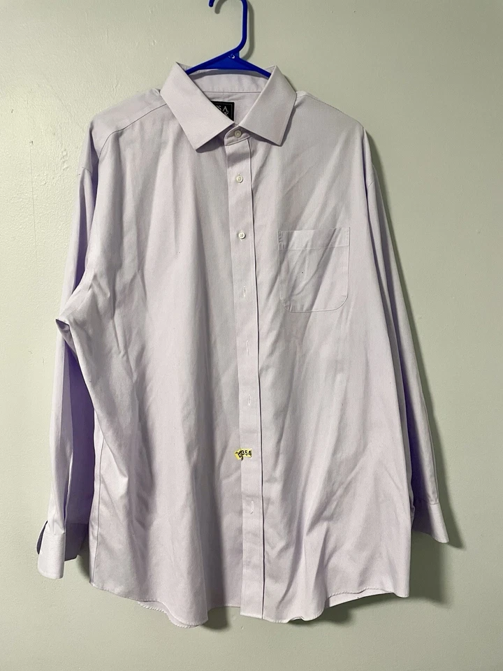 Jos. A. Camisa Bank Traveler Abotonada 17.5 34 Lavanda 100% Algodón Cuello Extendido Foto 1 de 1