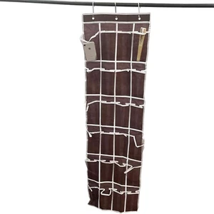 24 Pockets Hanging Storage Hanger Closet with Hooks The Door Shoe Organizer Rack - Picture 1 of 12