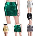Sleek and Sexy PU Leather Wet Skirt Pencil Tube Bodycon Party Skirt for Women