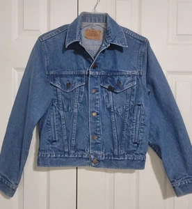 Vintage Sears & Roebucks Trucker Farm Work Denim Jean Jacket Coat Unisex 36 - Picture 1 of 11