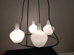 LAMPADA SOSPENSIONE 4 LUCI, ANNI 50/60. STILE ARREDOLUCE, STILNOVO, LUCI, STILUX - Foto 1 di 12