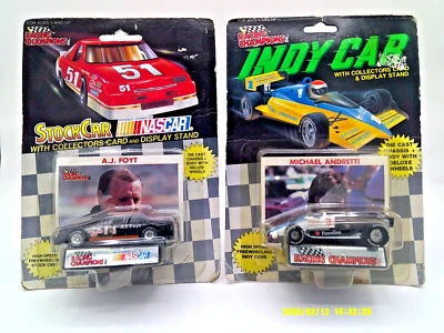 2 CAMPEONES DE CARRERAS - STOCKCAR NASCAR A.J. FOYT #14 & INDY CAR MICHAEL ANDRETTI #3 Foto 1 de 4