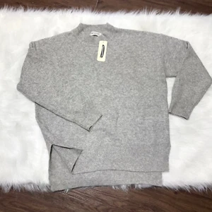 Impression Women Sweater Size L gray long sleeves knit Hi/low Hem Long Sleeve. - Picture 1 of 12