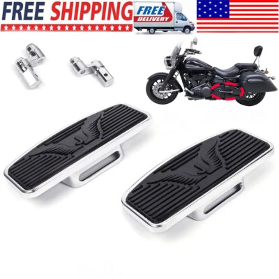 New Front Floorboards Footboards For Honda VTX 1800 1300 Suzuki VL800 VL400 C50 - Image 1 of 4