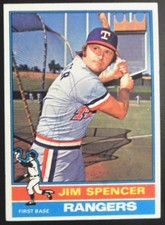 Jim Spencer Texas Rangers 1976  Autographed Card