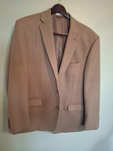 Blazer Abrigo Deportivo Ralph Lauren Para Hombre Camel Cachemira Seda Mezcla Lana 46R  - Imagen 1 de 24