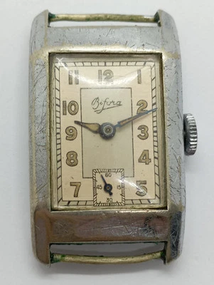 Reloj DE COLECCIÓN Alemania BIFORA ART DECO TANK Militar Años 30 Segunda Guerra Mundial Sector Dial LEER! Foto 1 de 4