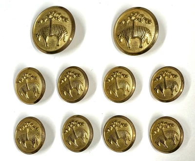 Brooks Brothers Replacement Brass Buttons Waterbury USA Golden Fleece Set of 10 - Image 1 of 4