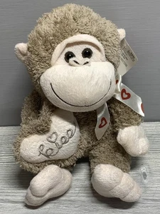 Dan Dee Love In The Air Cuddly Friend Plush Monkey 9" Valentines Stuffed Toy - Picture 1 of 6