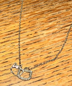 New Hello Kitty Charm head Necklace W/ Rhinestones Sario Jewelry Chain READ DESC - Picture 1 of 3