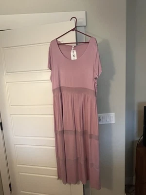 Кабель и калибр розовый макси платье-2 X - Изображение 1 из 2