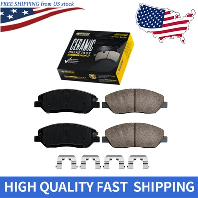 Front Ceramic Brake Pads for 2007-2009 Hyundai Entourage Santa Fe XL Kia Sedona - Image 1 of 4