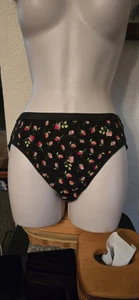 NWT Victoria's Secret Size Large High Leg Brief Floral Cotton Panties-2 Pair - Picture 1 of 5