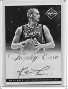 2011-12 Kevin Love Panini Limited #14 TROPHY CASE Auto #D 24/25 (D36)