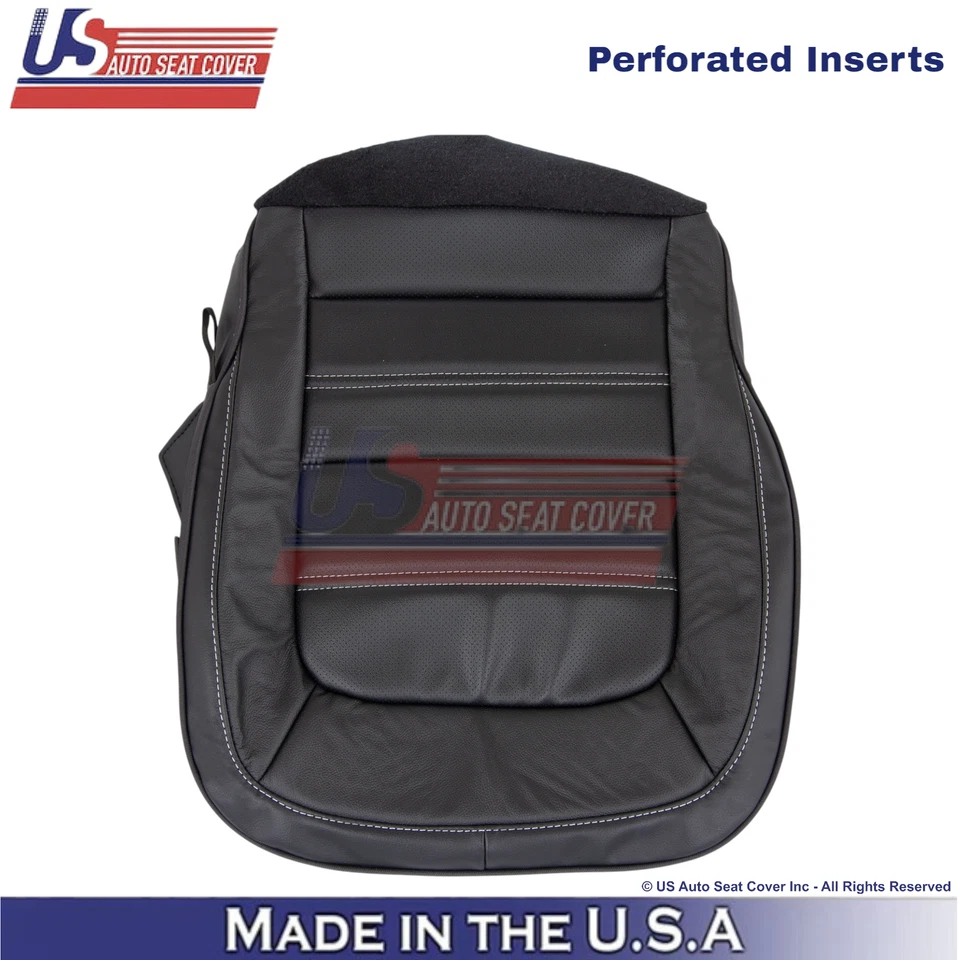 Cubierta de asiento inferior del conductor de cuero sintético negro azabache 2015-2022 para GMC Canyon Denali Foto 1 de 4