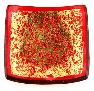 Piattino Svuotatasche Bomboniera Foglia Oro Vetro di Murano Made in Italy - Foto 1 di 1