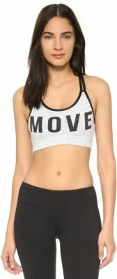 Top corto negro MINKPINK Move Racerback para mujer talla L que absorbe la humedad Foto 1 de 4