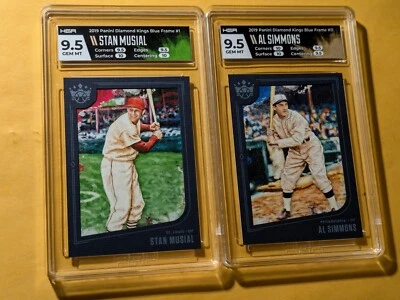 Stan Musial 2020 Panini SP #11 & #11 Al Simmons (HGA 9.5 GEM MINT) MLB HOF STL - Image 1 of 4