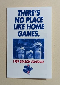 1989 Cleveland Indians Baseball Pocket Schedule MLB Cedar Point ⚾️⚾️ - Picture 1 of 2