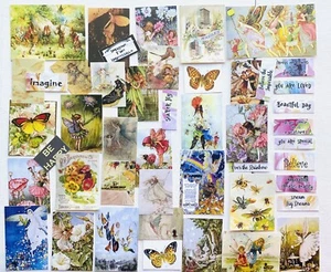 Fairy Garden Kit Quotes Prints Fairy Pictures 50 Papers For Junk Journals Kit #8 - Picture 1 of 11