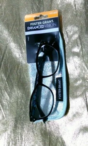 Foster Grant Enhanced Vision Reading Glasses +2.00 with Case - Picture 1 of 2