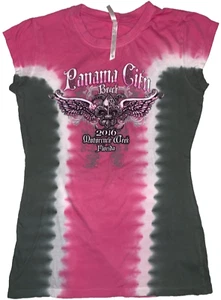 Womens Panama City Beach Motorcycle Week T-shirt Florida 2016 SzMedium Tie-Dyed - Picture 1 of 13
