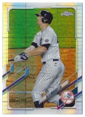 2021 Topps Chrome Prism Refractor DJ LeMahieu #105 **READ&SAVE** New York - Image 1 of 2