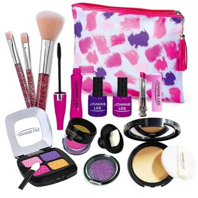 KANDY Makeup Kit Pretend Play Set 14pcs Kids Cosmetic Bag Fun Creative Gift Girls Toy