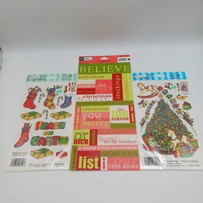  Christmas Holiday Stickers & Rub ons 3 Pks - Image 1 of 4