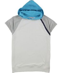 DKNY farbblockiertes Basic-T-Shirt für Herren, weiß, groß