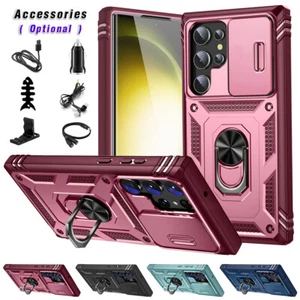 For Samsung Galaxy S23/S23+/S23 Ultra Rugged Ring Stand Case Cover + Accessories - Picture 1 of 40