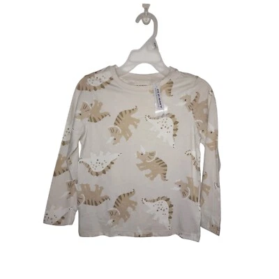 Old Navy 男孩米色恐龙 T 恤,尺寸 4T - 全新 — 第 1/4 张图片