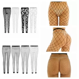 Pantaloni donna donna donna rete da pesca sexy da notte pantaloni elasticizzati collant calze - Foto 1 di 77
