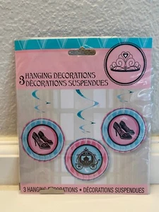 FAIRYTALE PRINCESS Hanging Decor Whirls Birthday Party Decorations 3 count - Picture 1 of 2