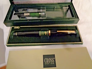 Vintage New Classic Cross Fountain Pen Original Box 22 Kt Gold Electroplated USA - Picture 1 of 20