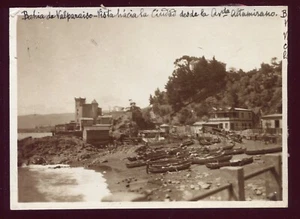 photo ancienne Chili  Bahia de Valparaiso 1925-1930 - Imagen 1 de 2